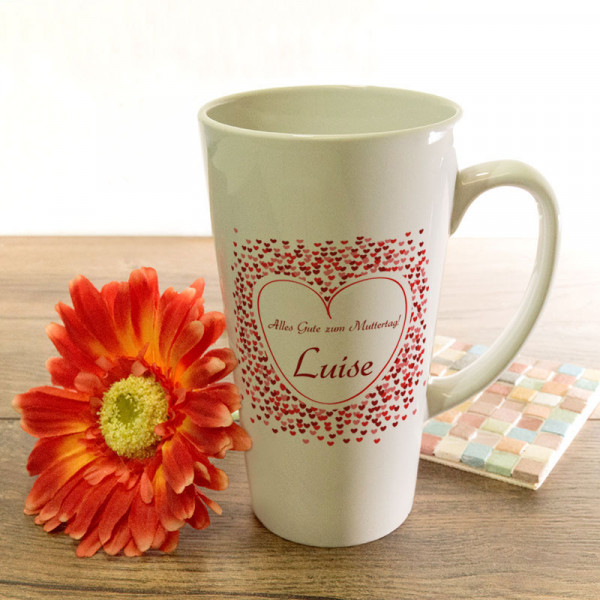 Personalisierte große Tasse Latte zum Muttertag