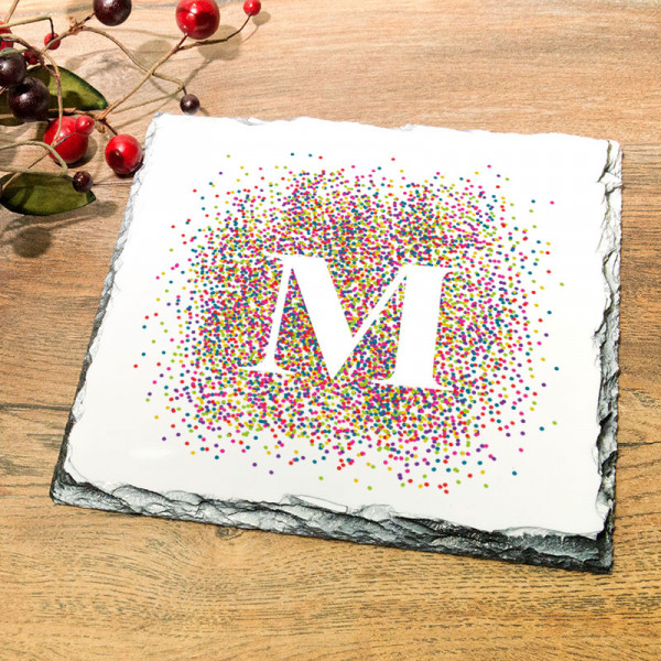 Platte aus Granit mit Wunschmotiv zum Geburtstag