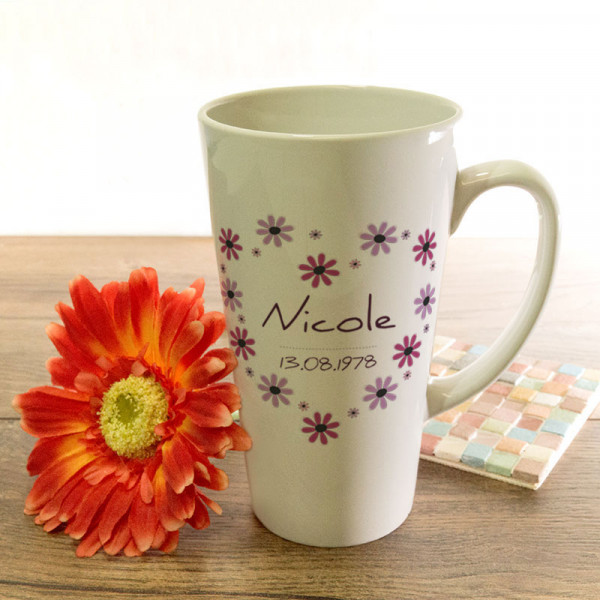 Große Tasse Latte mit Ihrem Lieblingsmotiv zum Muttertag