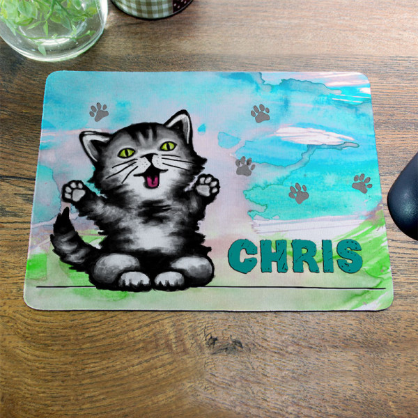 Mousepad mit Katzentatzen für Kinder